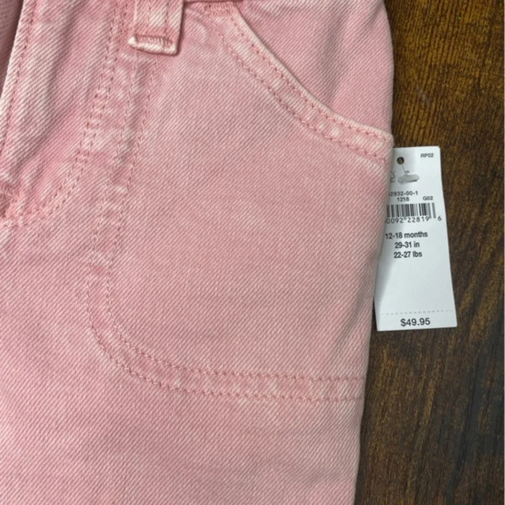 Gap Pink Carpenter Jeans size 12-18m‎ NWT